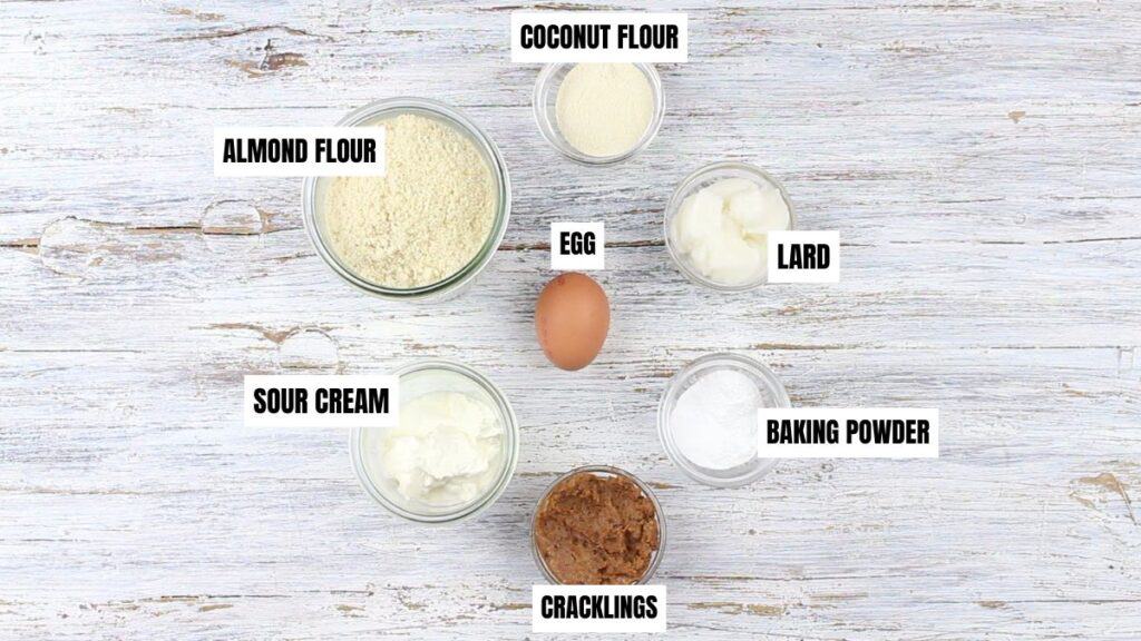 Fluffy sour cream biscuits list of ingredients.