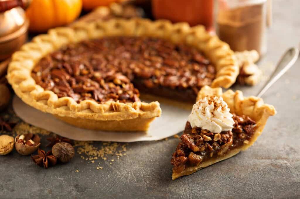 Traditional pecan pie.