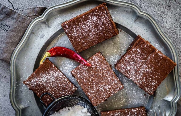 Southern Spiced Brownies in a plate.