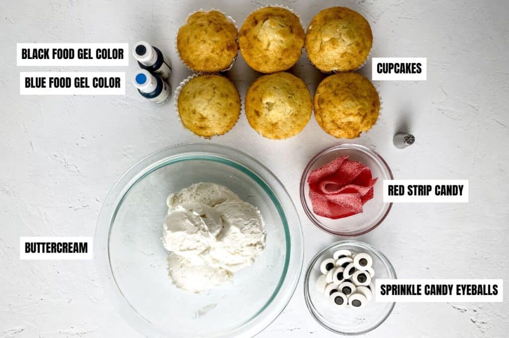 Abominable Snowman Cupcakes Ingredients.