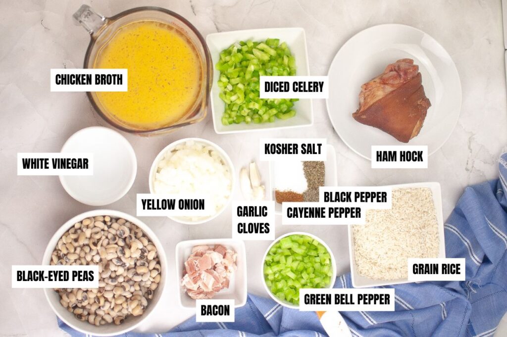 Hoppin’ John Ingredients.