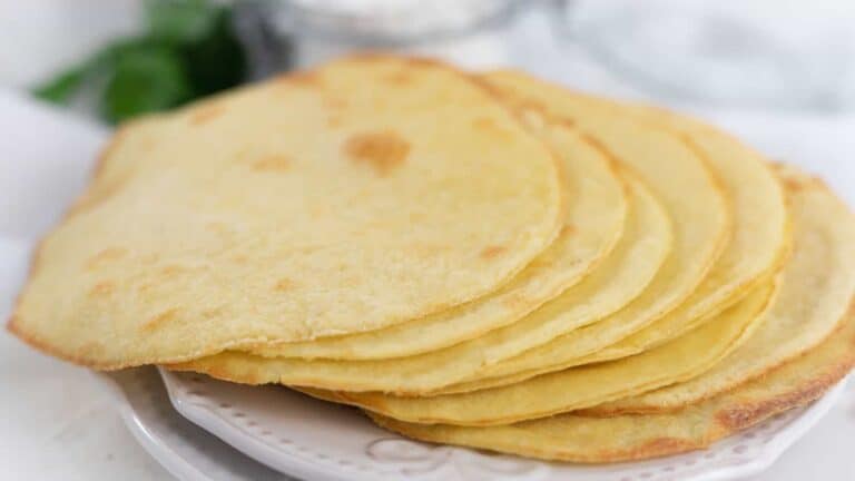 Gluten Free Wraps on a white plate.