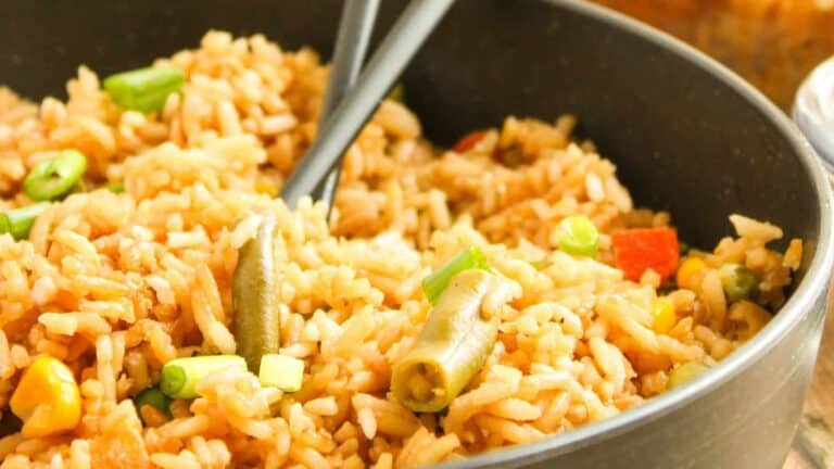 Baked Rice on a bowl.