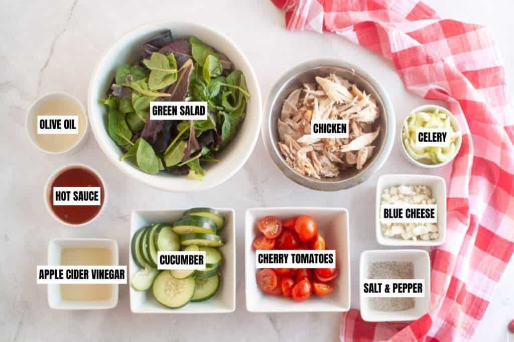 Buffalo Chicken Salad with Blue Cheese Dressing - Southern Supper Club